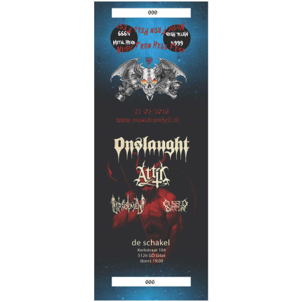 Hardcopy Ticket Music From Hell Fest 2016