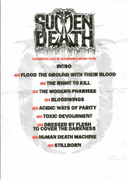 Setlist Sudden Death