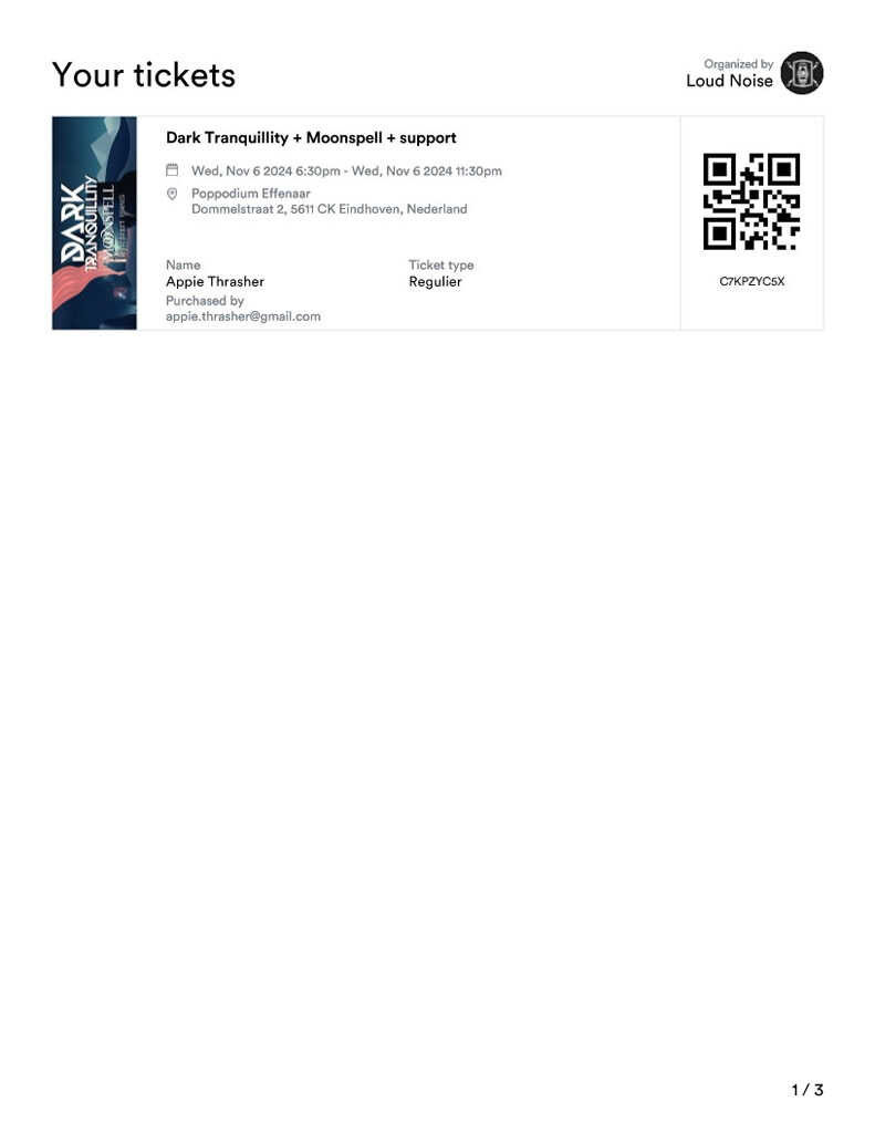 Dark Tranquillity & Moonspell