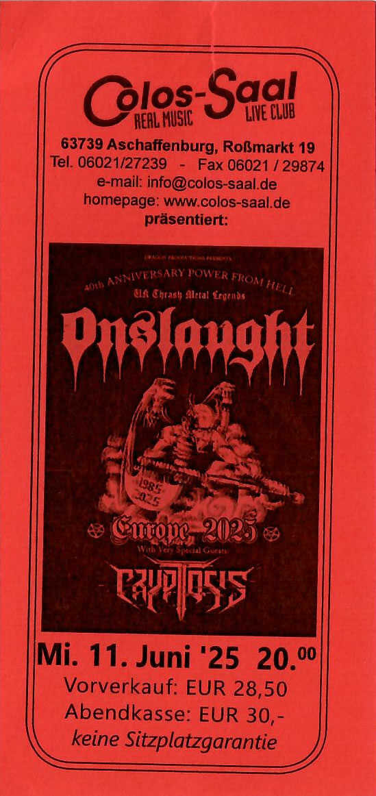 Onslaught 11-06-2025 Colos-Saal